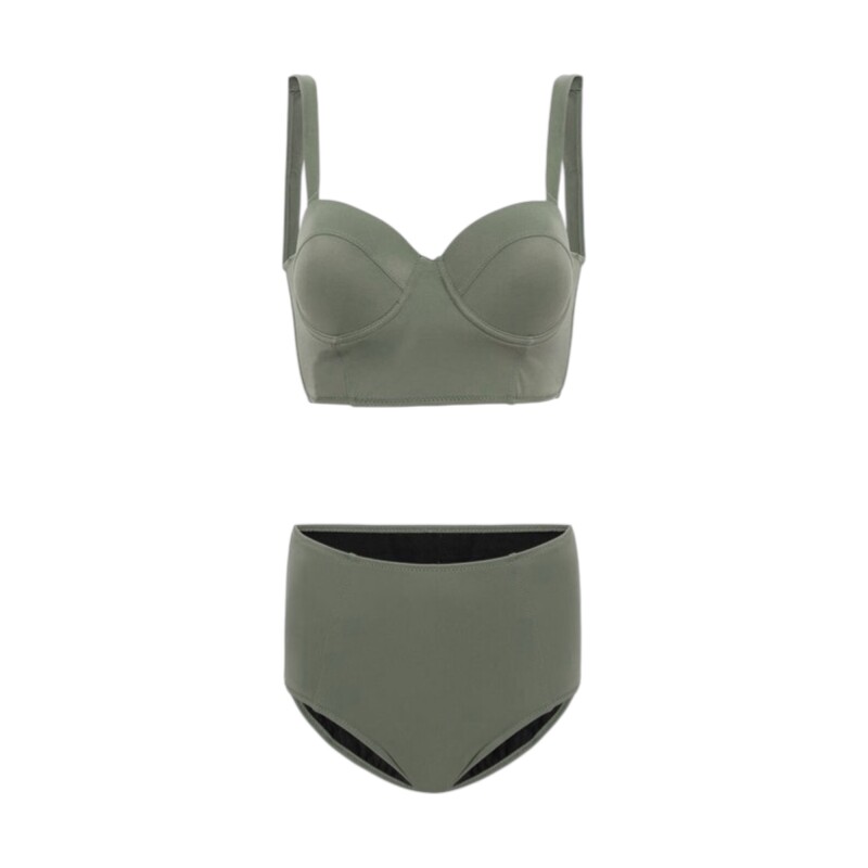 Bonesta Yüksek Bel Kahverengi Kadın Bikini - Bonesta