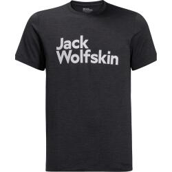 Jack Wolfskin BRAND T M SİYAH Erkek Tshirt - 1