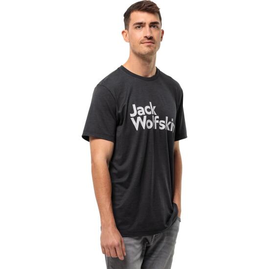 Jack Wolfskin BRAND T M SİYAH Erkek Tshirt - 2