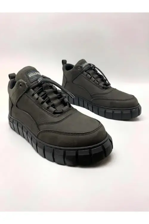 Bulldozer Deri Antrasit Erkek Bot - 4
