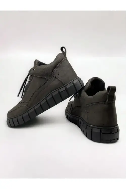 Bulldozer Deri Antrasit Erkek Bot - 6