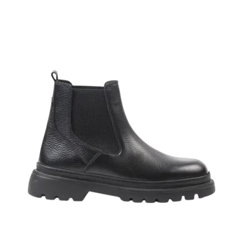 Bulldozer Deri Siyah Erkek Bot - Bulldozer