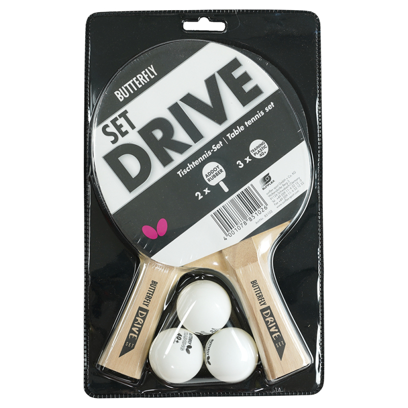 Butterfly Butterfly Drive TT Set (2 Raket + 3 Top) Unisex Masa Tenisi Seti - Butterfly