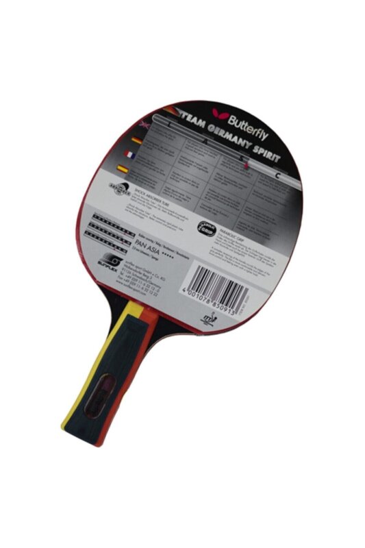 Butterfly BUTTERFLY TEAM GERMANY SPIRIT P.P.RAKET Renkli Unisex Masa Tenisi Raketi - Butterfly (1)