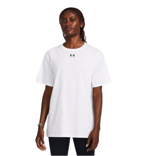 Under Armour Campus Oversize SS Beyaz Kadın Tshirt - 1