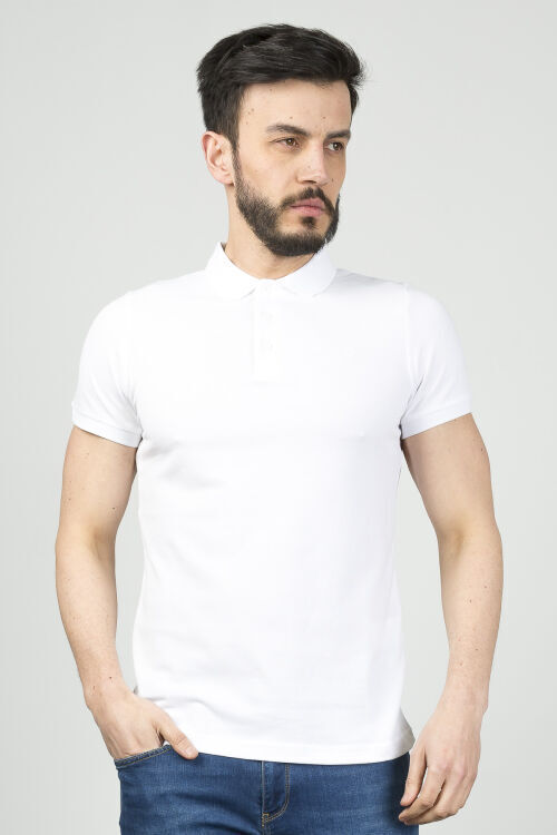Cazador CAZ 4613 POLO PİKE T-SHIRT BEYAZ Erkek Tshirt - Cazador