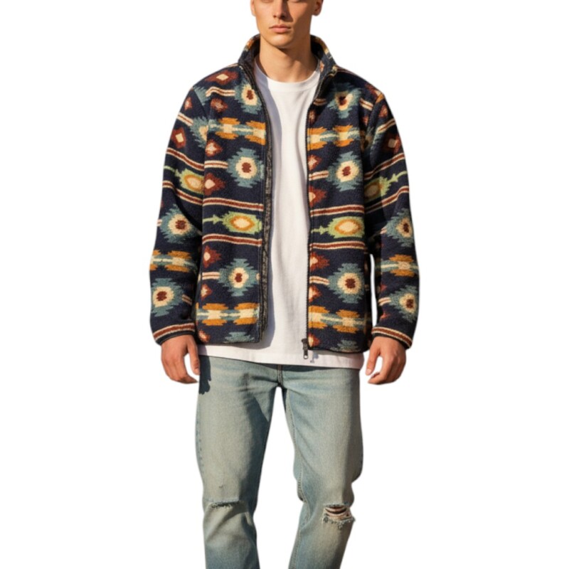 Cazador CAZ 53920 Dik Yaka Lacivert Erkek Sweatshirt - 1