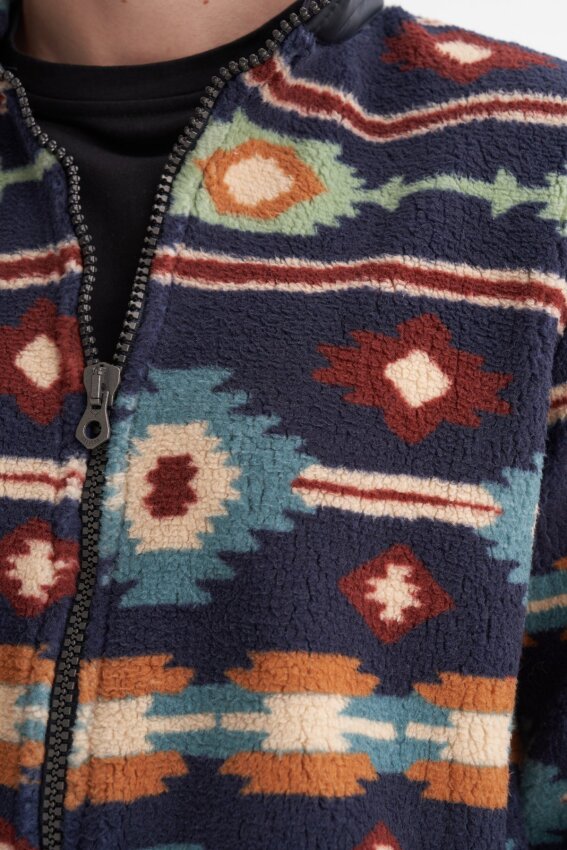 Cazador CAZ 53920 Dik Yaka Lacivert Erkek Sweatshirt - 4