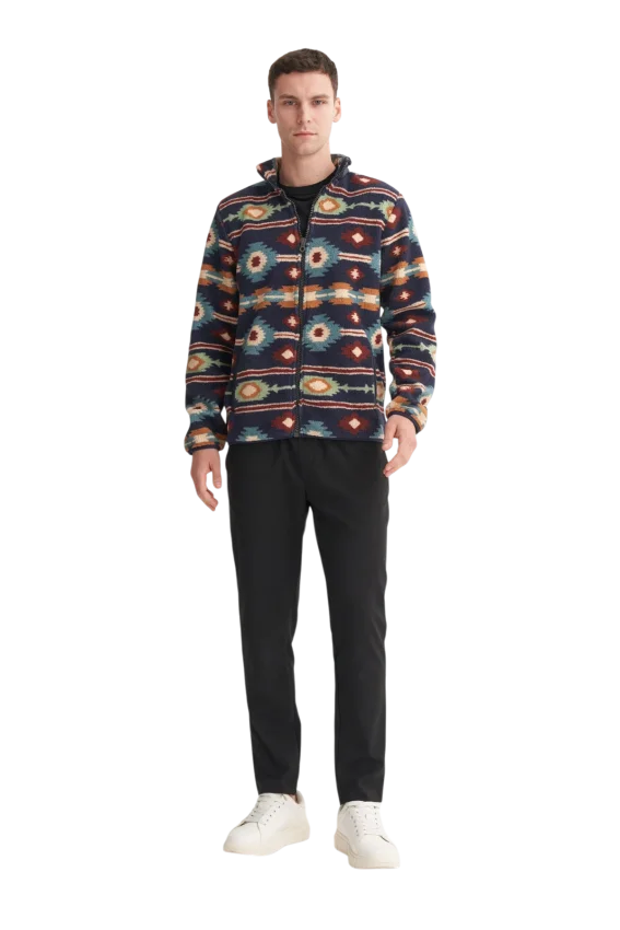Cazador CAZ 53920 Dik Yaka Lacivert Erkek Sweatshirt - 3
