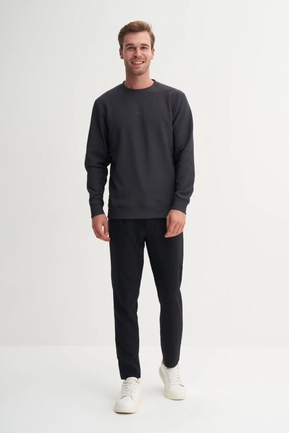 Cazador CAZ Bisiklet Yaka Antrasit Erkek Sweatshirt - 2