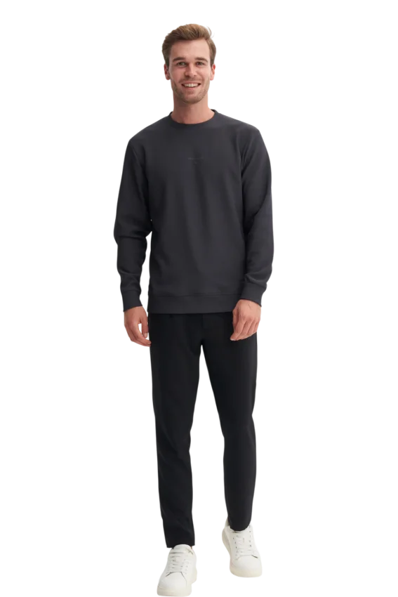 Cazador CAZ Bisiklet Yaka Antrasit Erkek Sweatshirt - 2