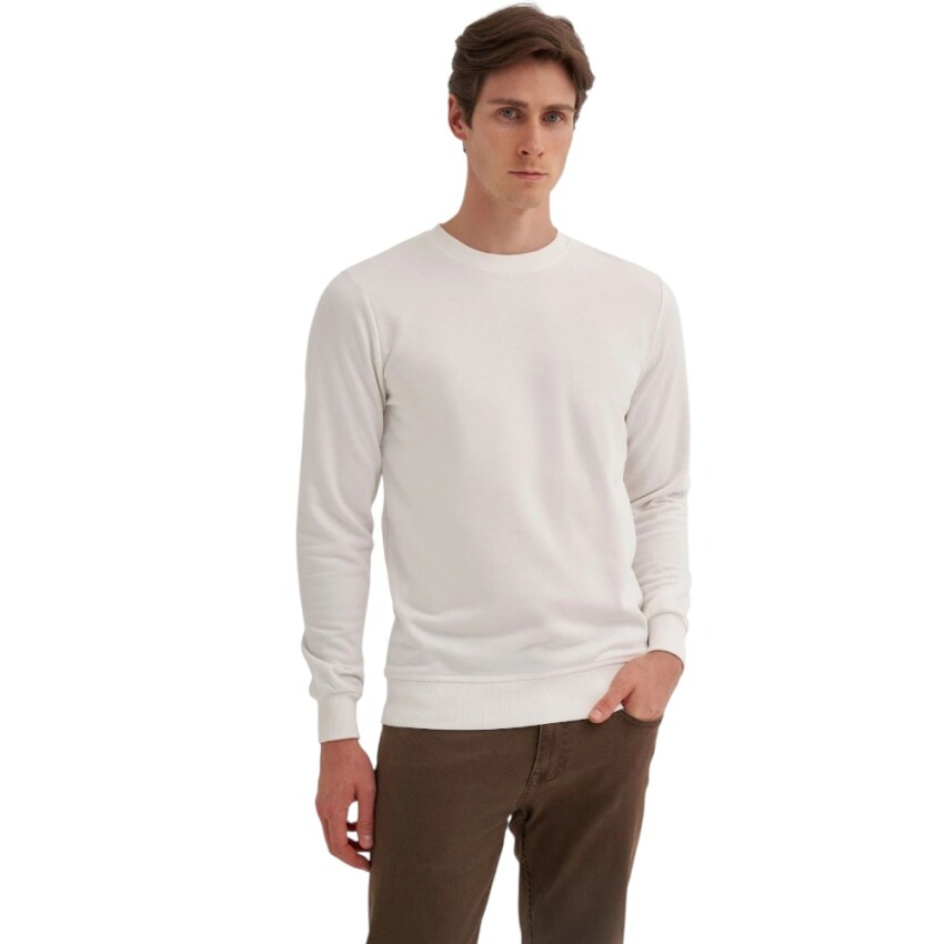Cazador CAZ Bisiklet Yaka Bej Erkek Sweatshirt - 1