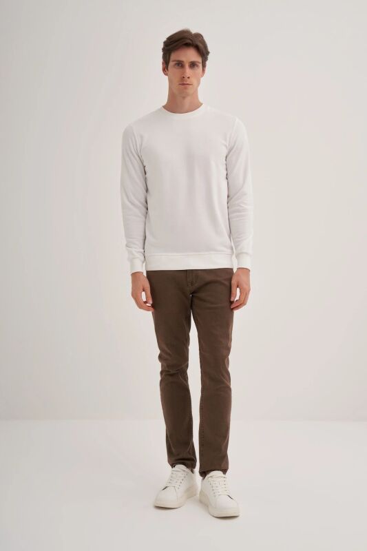 Cazador CAZ Bisiklet Yaka Bej Erkek Sweatshirt - 3