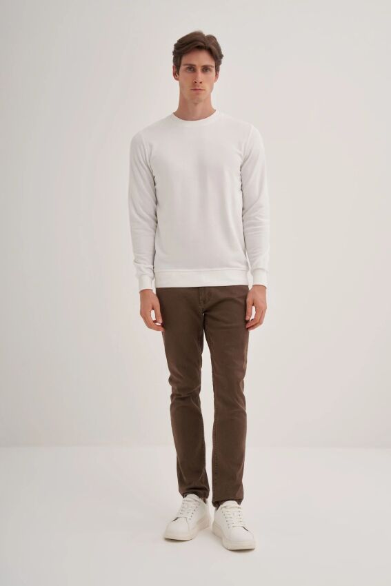 Cazador CAZ Bisiklet Yaka Bej Erkek Sweatshirt - 3