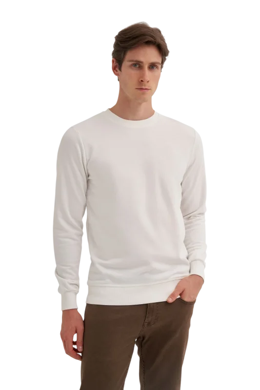 Cazador CAZ Bisiklet Yaka Bej Erkek Sweatshirt 