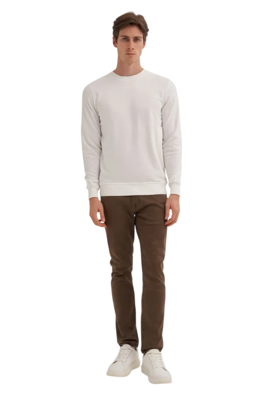 Cazador CAZ Bisiklet Yaka Bej Erkek Sweatshirt - 3