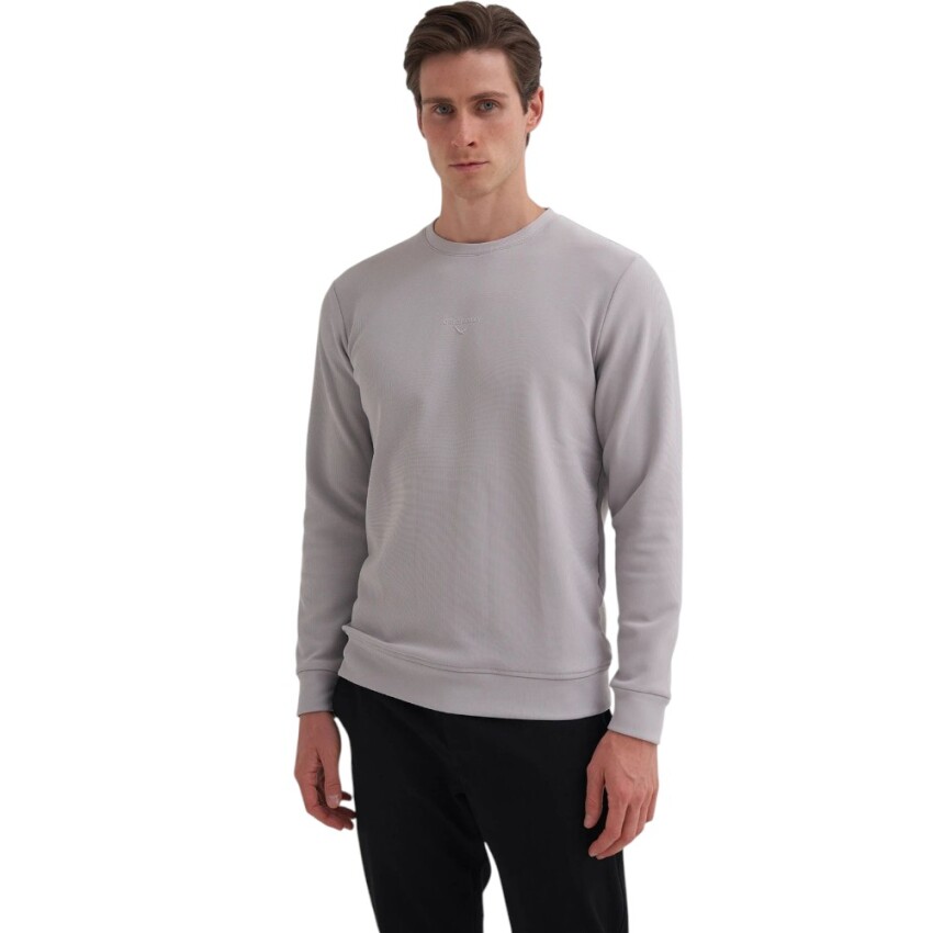 Cazador CAZ Bisiklet Yaka Gri Erkek Sweatshirt - 1