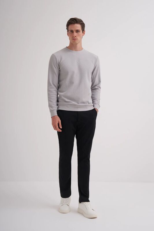 Cazador CAZ Bisiklet Yaka Gri Erkek Sweatshirt - 2