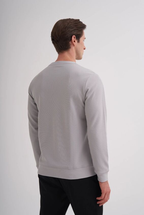 Cazador CAZ Bisiklet Yaka Gri Erkek Sweatshirt - 3
