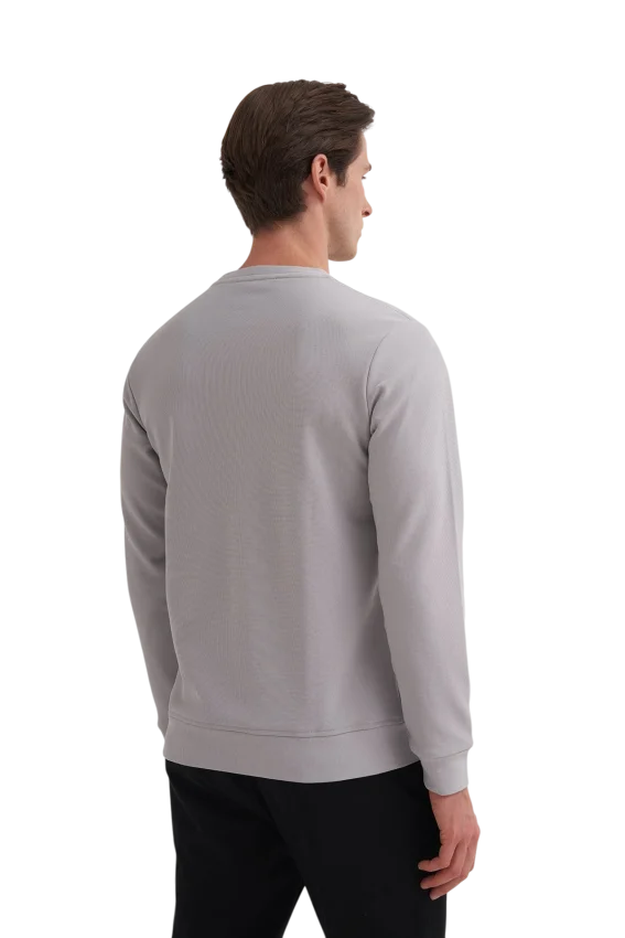 Cazador CAZ Bisiklet Yaka Gri Erkek Sweatshirt - 3