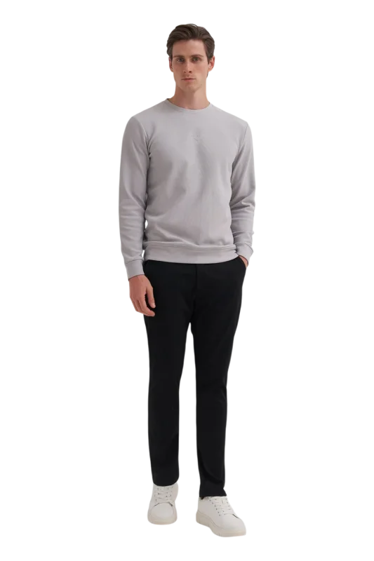 Cazador CAZ Bisiklet Yaka Gri Erkek Sweatshirt - 2