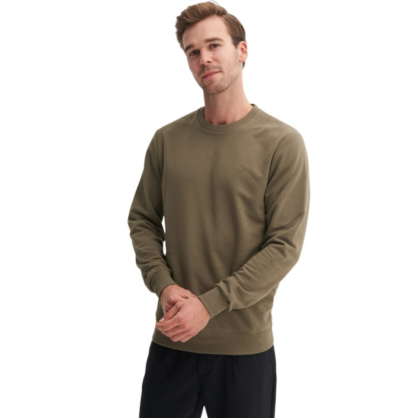 Cazador CAZ Bisiklet Yaka Haki Erkek Sweatshirt - 1