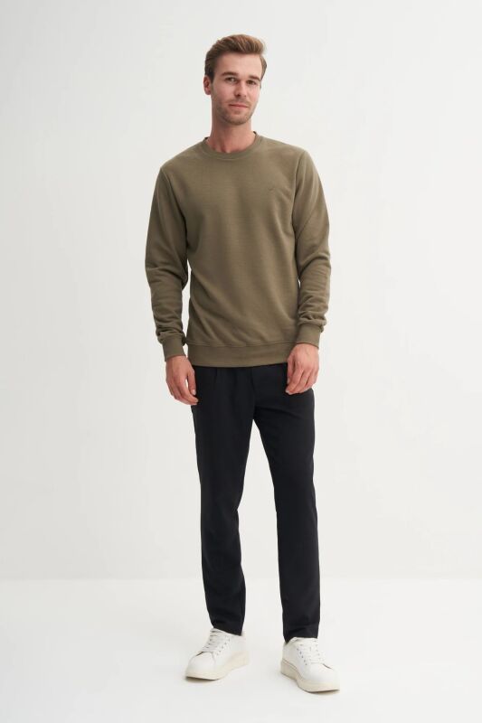 Cazador CAZ Bisiklet Yaka Haki Erkek Sweatshirt - 3