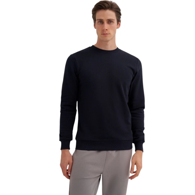 Cazador CAZ Bisiklet Yaka Lacivert Erkek Sweatshirt - 1