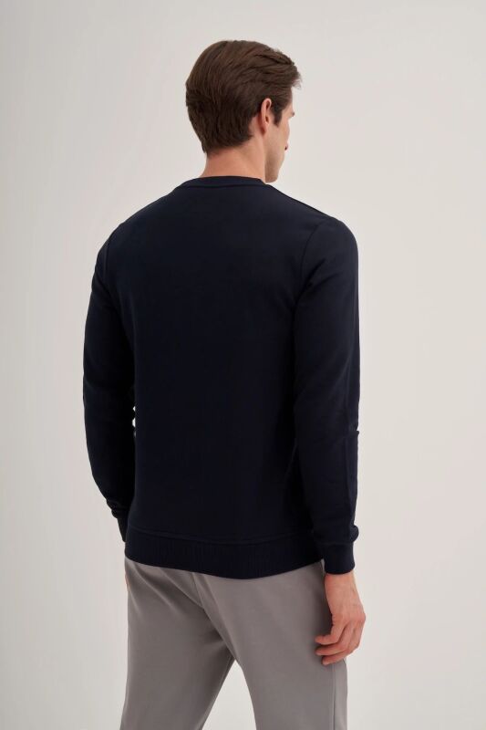 Cazador CAZ Bisiklet Yaka Lacivert Erkek Sweatshirt - 2