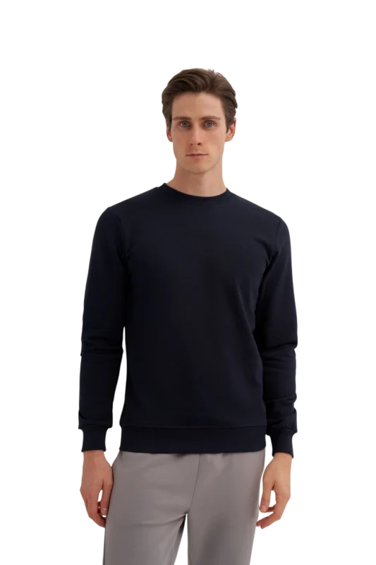 Cazador CAZ Bisiklet Yaka Lacivert Erkek Sweatshirt 