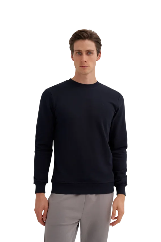 Cazador CAZ Bisiklet Yaka Lacivert Erkek Sweatshirt - 1
