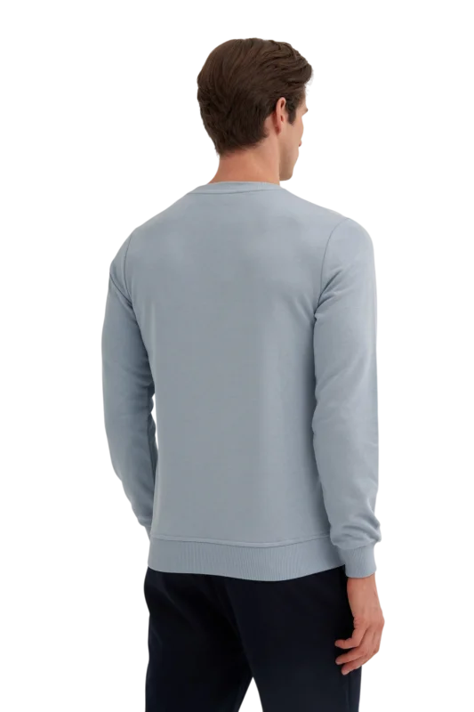 Cazador CAZ Bisiklet Yaka Mavi Erkek Sweatshirt - Cazador (1)