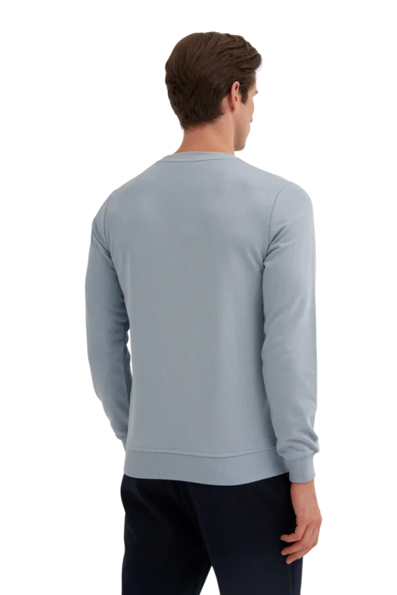 Cazador CAZ Bisiklet Yaka Mavi Erkek Sweatshirt - 2
