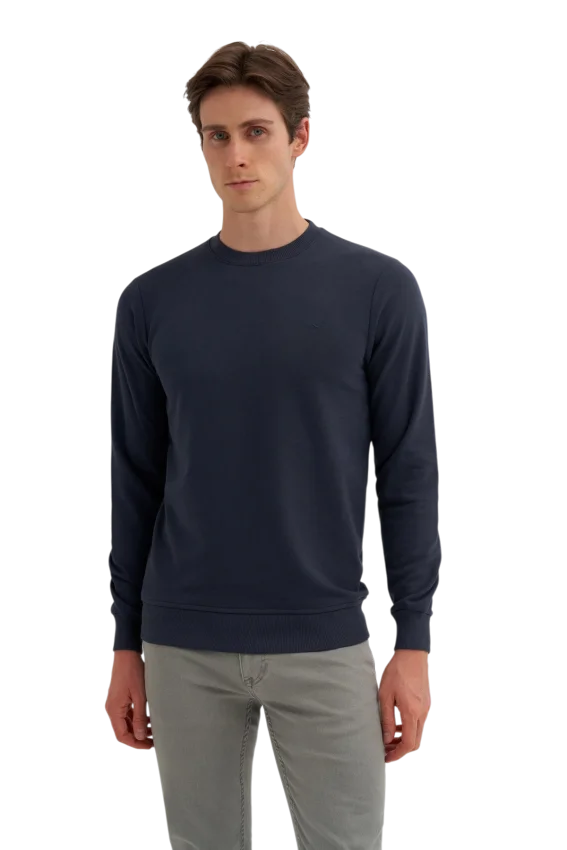 Cazador CAZ Bisiklet Yaka Mavi Erkek Sweatshirt - 1