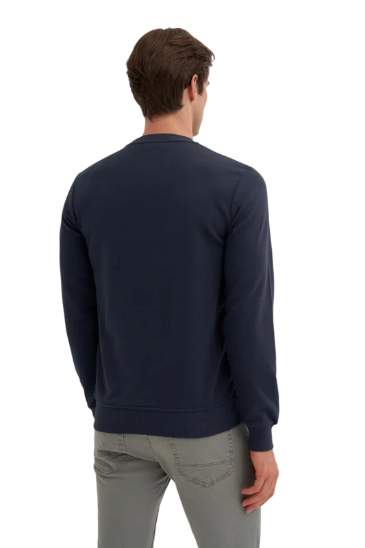 Cazador CAZ Bisiklet Yaka Mavi Erkek Sweatshirt - 2