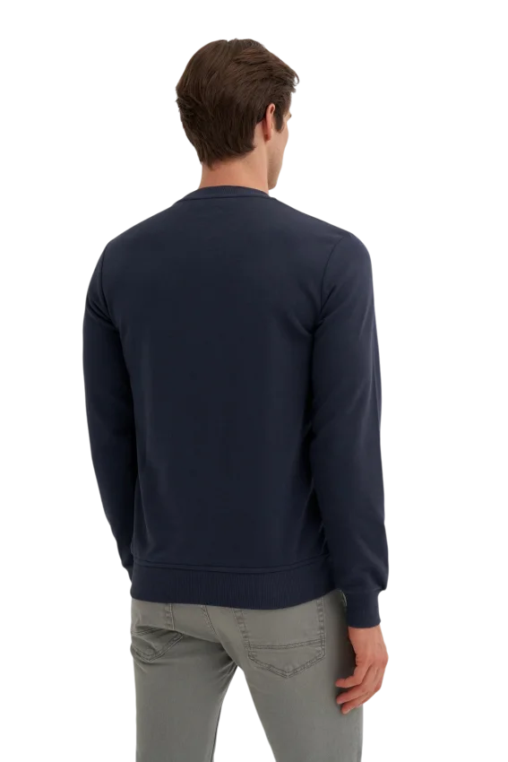 Cazador CAZ Bisiklet Yaka Mavi Erkek Sweatshirt - 2