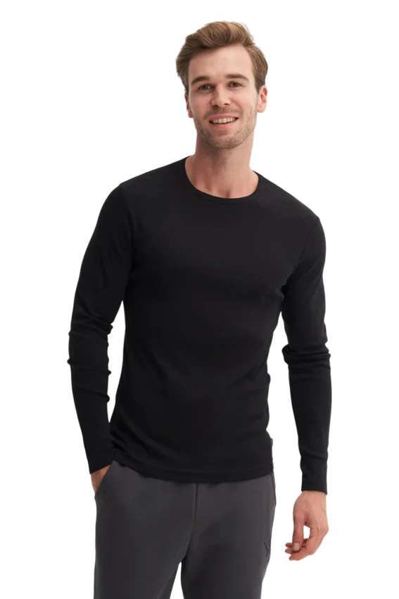 Cazador CAZ Bisiklet Yaka Siyah Erkek Sweatshirt - 1