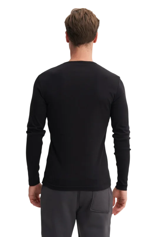 Cazador CAZ Bisiklet Yaka Siyah Erkek Sweatshirt - 2