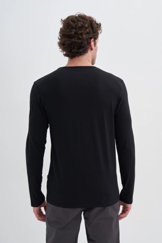 Cazador CAZ Bisiklet Yaka Siyah Erkek Sweatshirt - 3