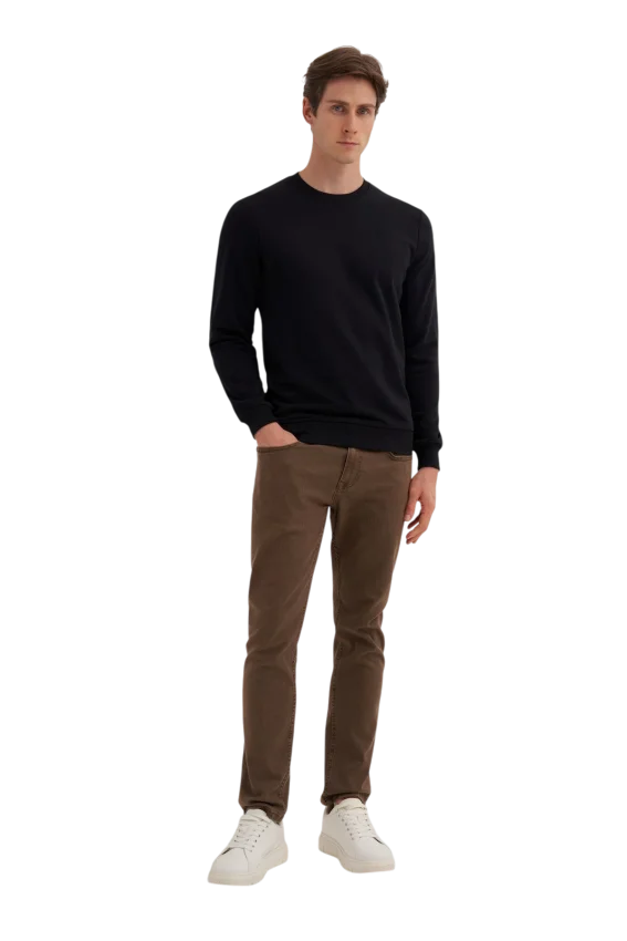 Cazador CAZ Bisiklet Yaka Siyah Erkek Sweatshirt - 3