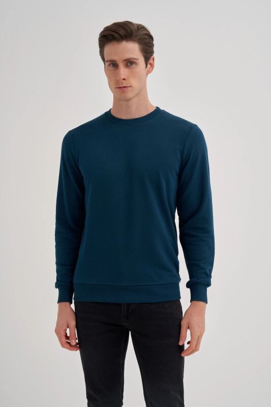 Cazador CAZ Bisiklet Yaka Yeşil Erkek Sweatshirt - 3