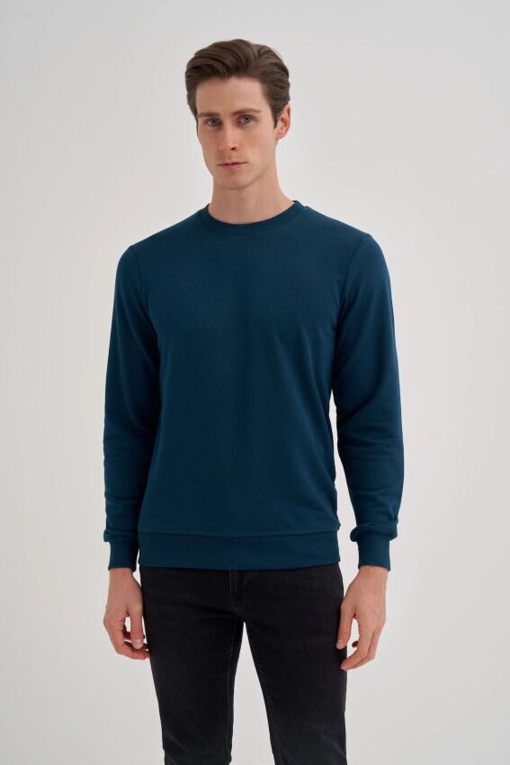Cazador CAZ Bisiklet Yaka Yeşil Erkek Sweatshirt - 3