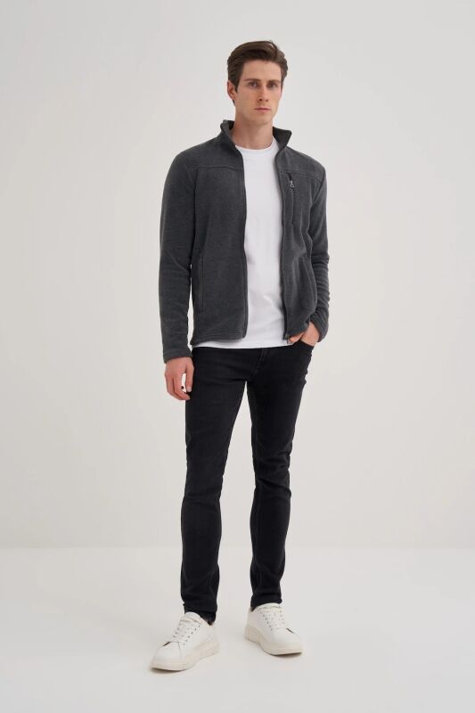 Cazador CAZ Dik Yaka Antrasit Erkek Sweatshirt - 4