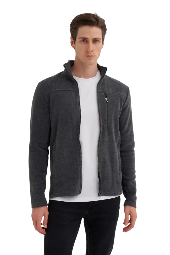 Cazador CAZ Dik Yaka Antrasit Erkek Sweatshirt - 1