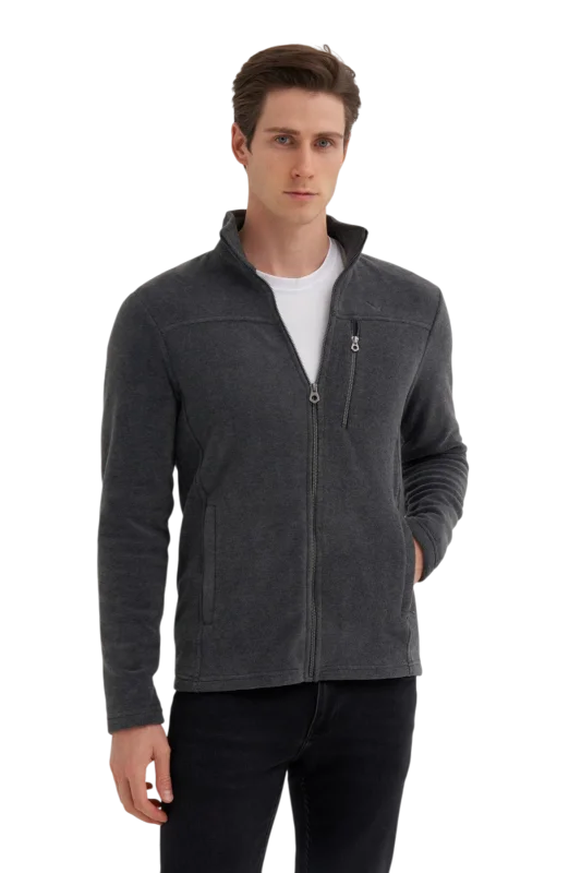 Cazador CAZ Dik Yaka Antrasit Erkek Sweatshirt - 2