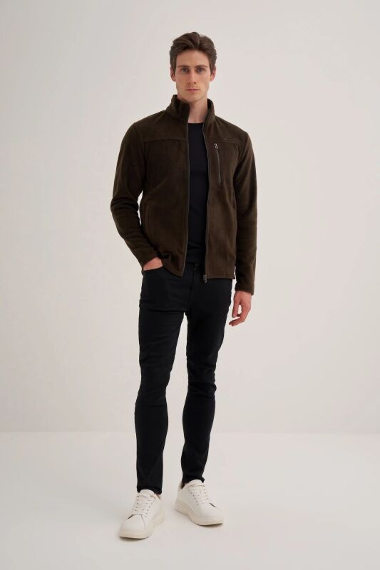 Cazador CAZ Dik Yaka Haki Erkek Sweatshirt - 3