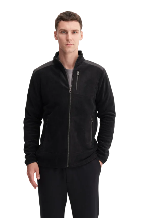 Cazador CAZ Dik Yaka Siyah Erkek Sweatshirt - 1