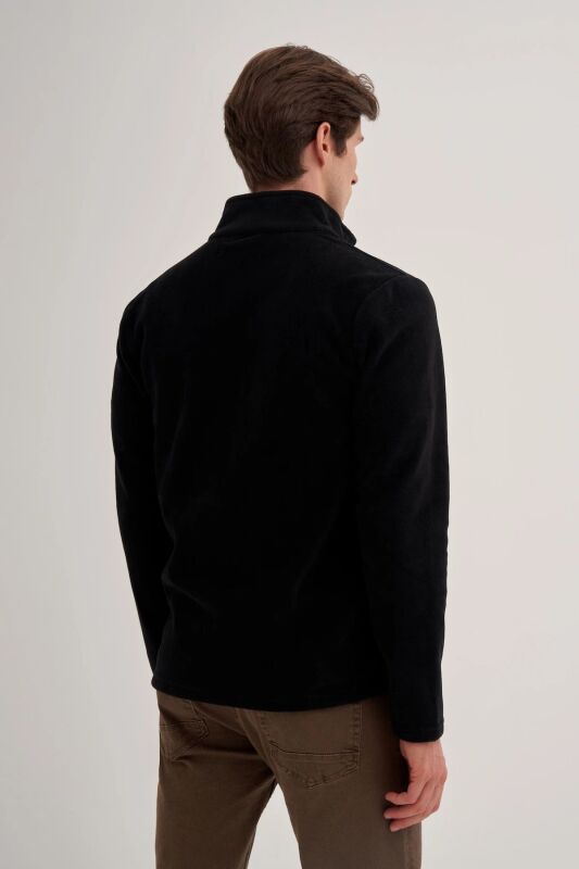 Cazador CAZ Dik Yaka Siyah Erkek Sweatshirt - 2