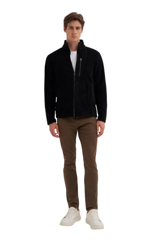 Cazador CAZ Dik Yaka Siyah Erkek Sweatshirt - 3