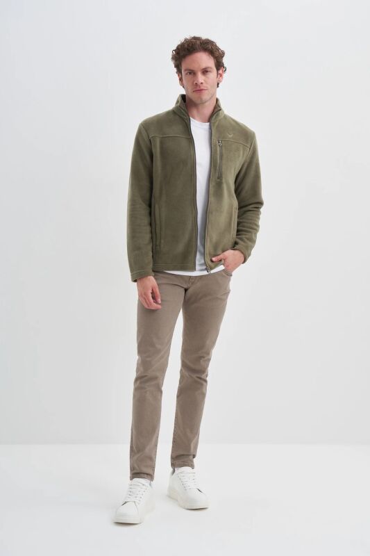 Cazador CAZ Dik Yaka Yeşil Erkek Sweatshirt - 3